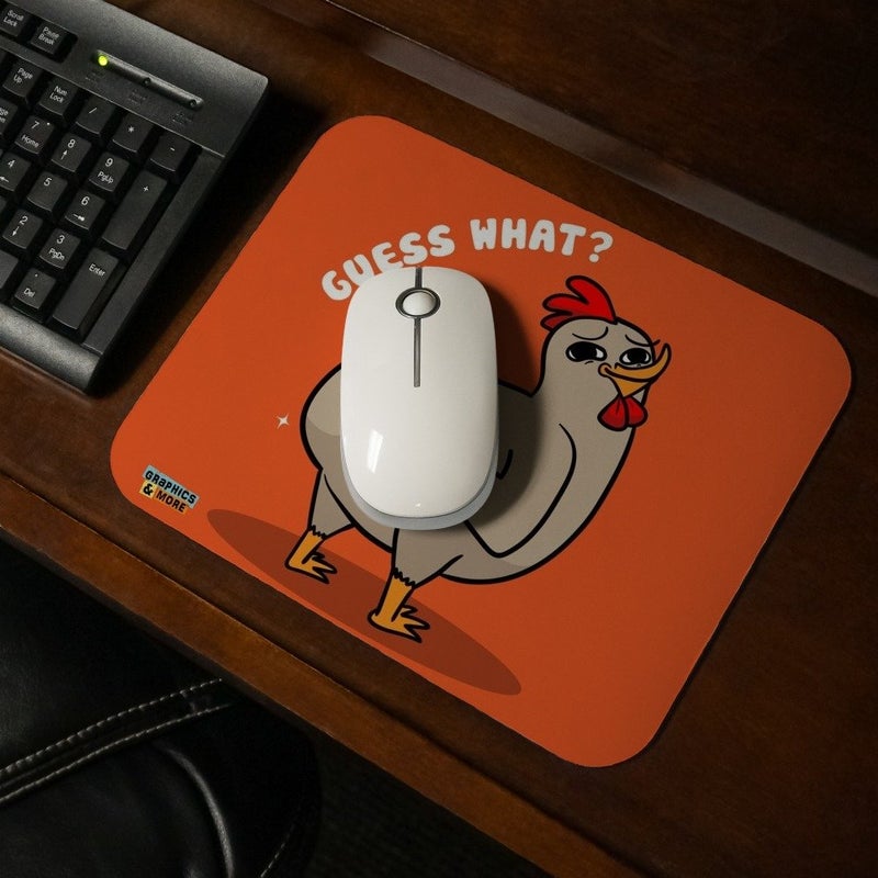 GRAPHICS & MORE Guess What Chicken Butt Funny Low Profile Thin Mouse Pad Mousepad - Image 2